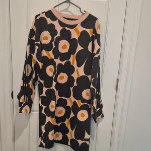 Women’s Pink Floral Long Sleeve Tunic Top